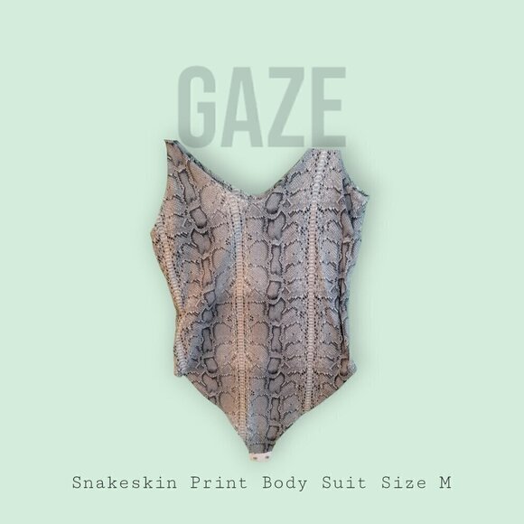 Gaze Brand Snakeskin Body Suit - Size M - Picture 1 of 6